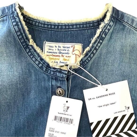 New Sandrine Rose X Free People Honored Original Demim Shirt/Dress - Picture 3 of 9